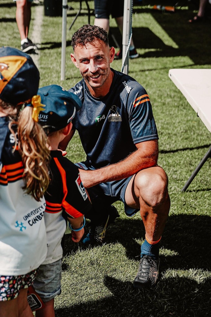 Brumbies halfback, Nick White at fan day