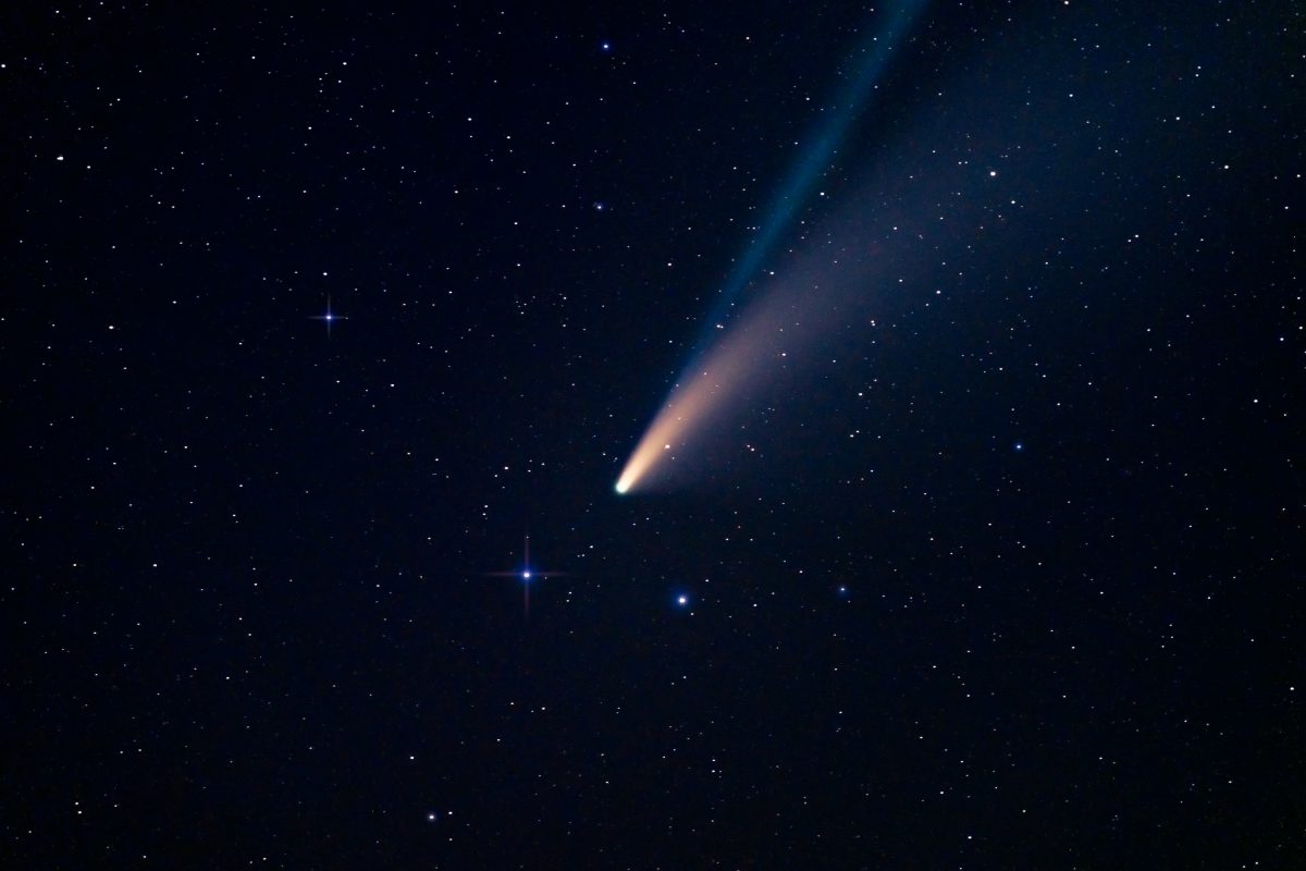 Comet in space