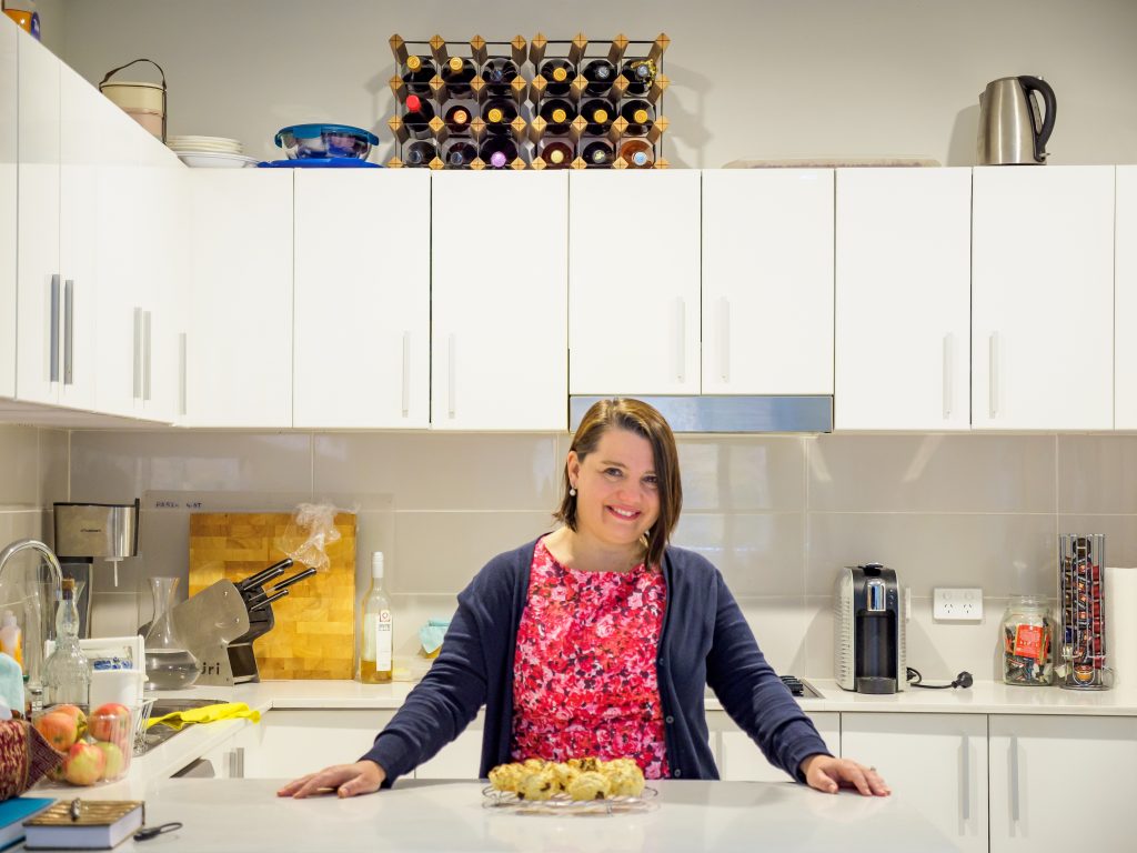 Serina Baird in her kitchen