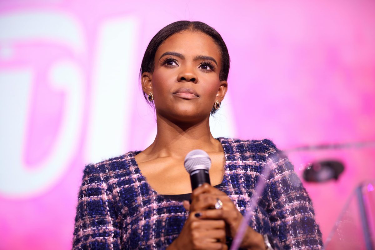 Candace Owens with microphone