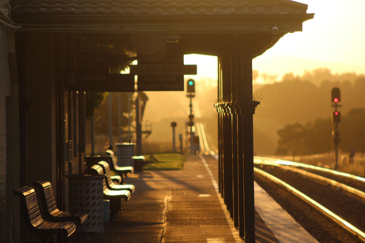 empty train station