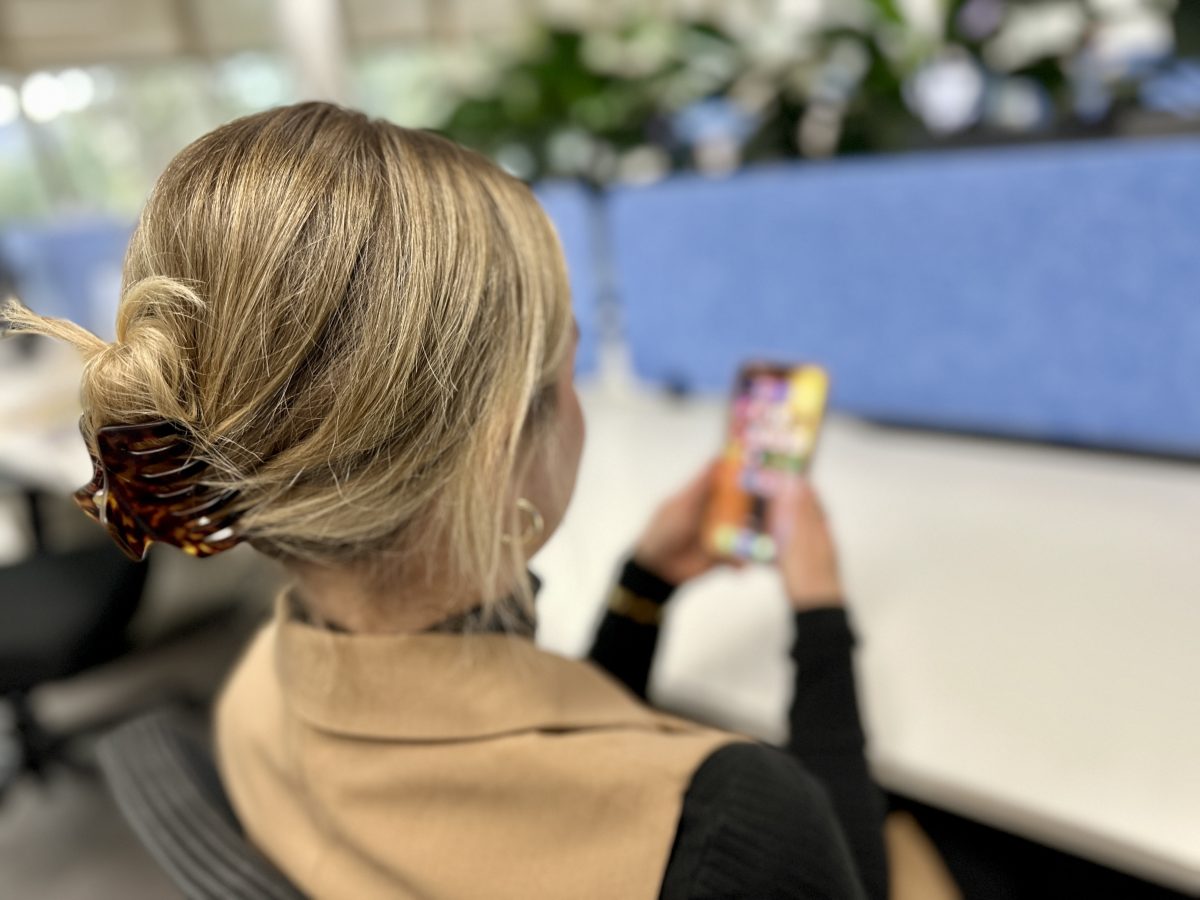 Woman with phone