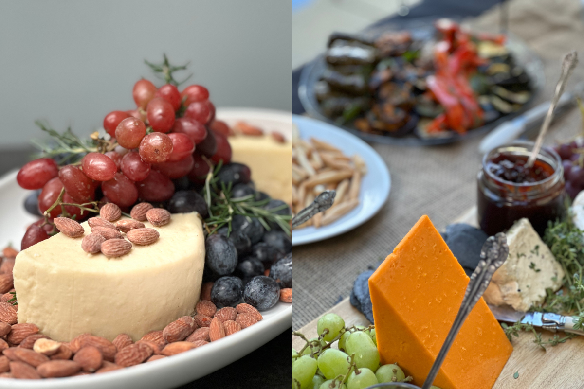 Add verticality to your cheese platters, along with different textures, shapes and colours. 