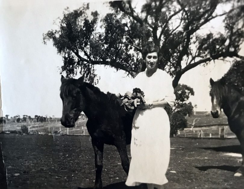 Millicent Armstrong with horses