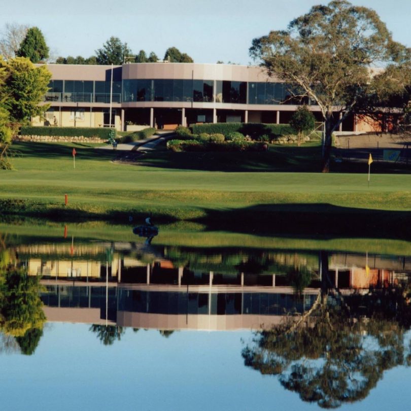 Lake and greens at Moruya Golf Club