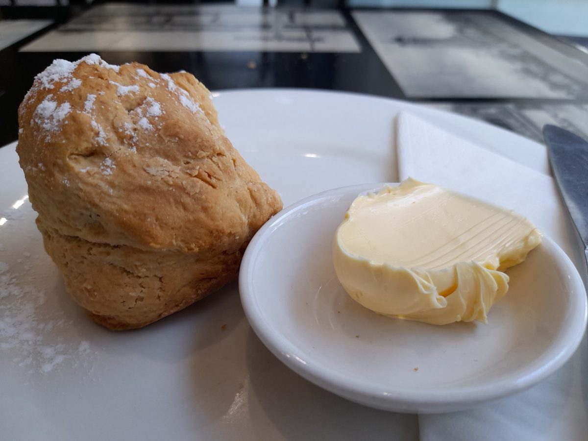scone on a plate