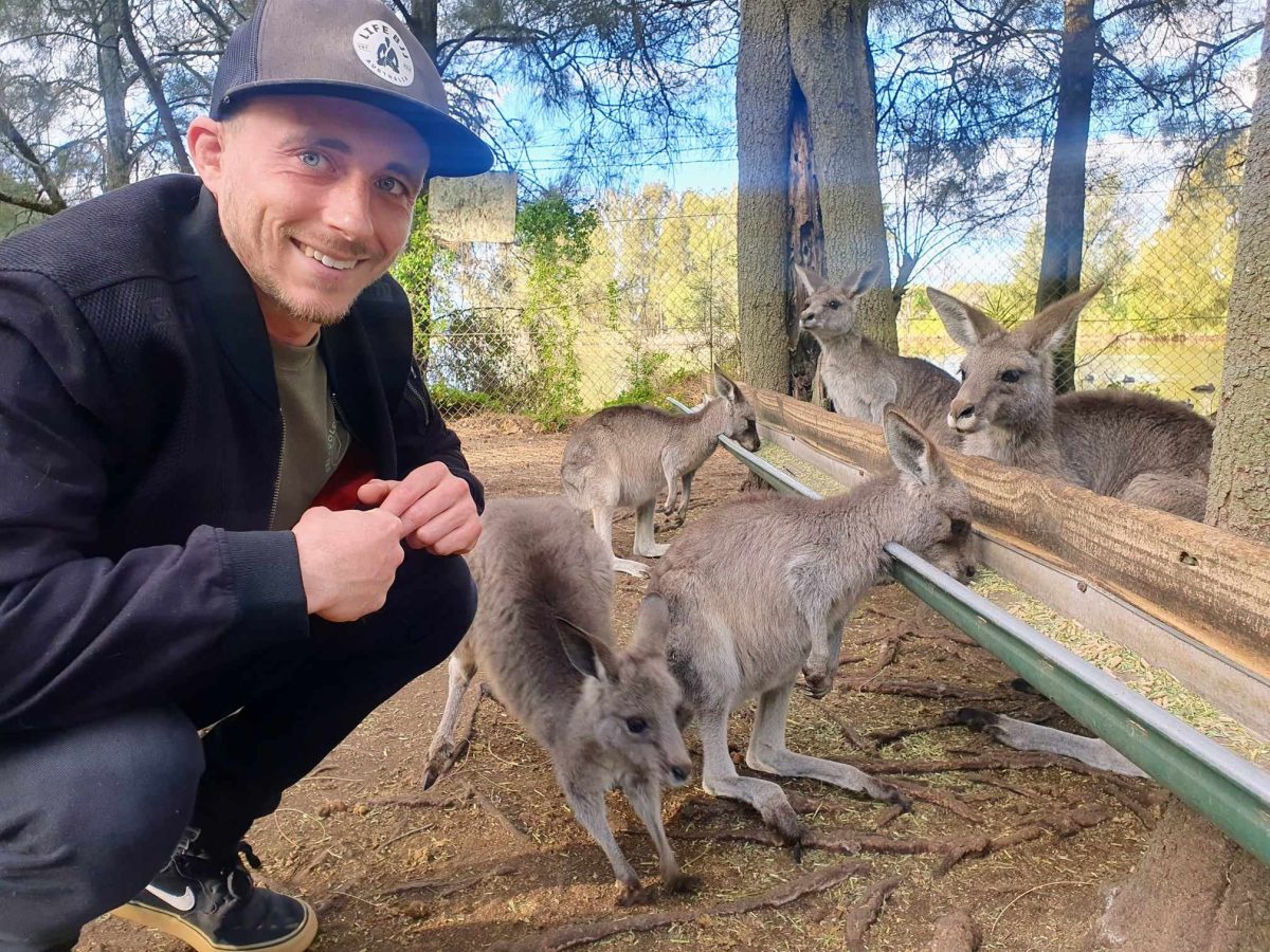 Birdland provided people like Ben Venn, from Scotland, with the chance to have an up-close experience with some of Australia's unique wildlife. 