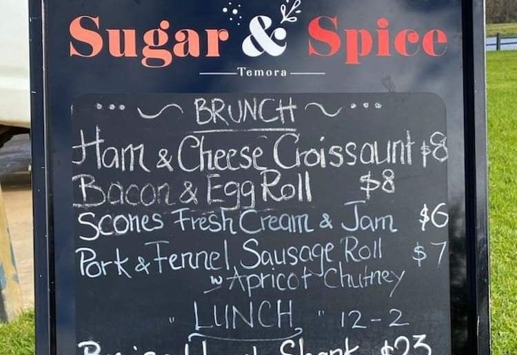 sugar & spice menu
