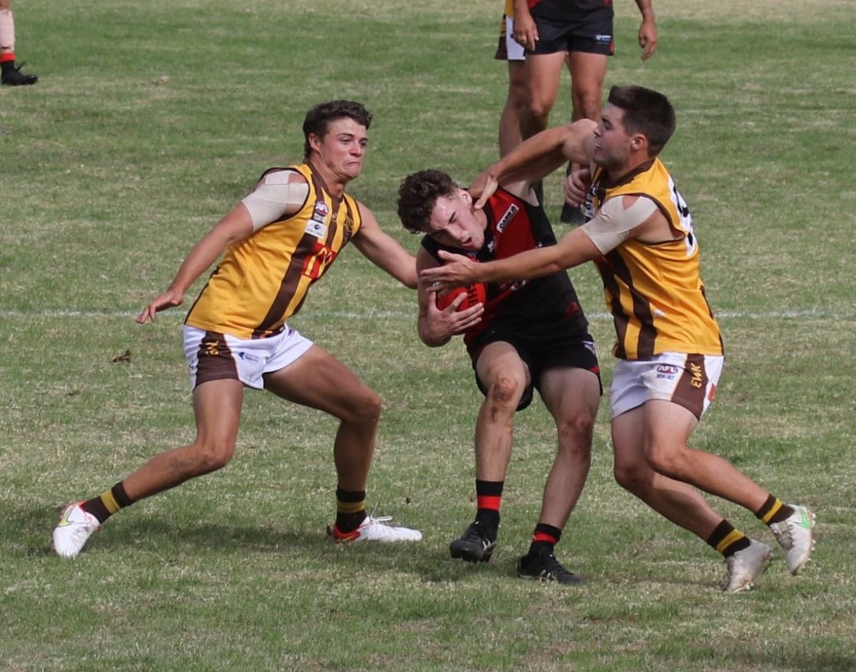 Players in an AFL game