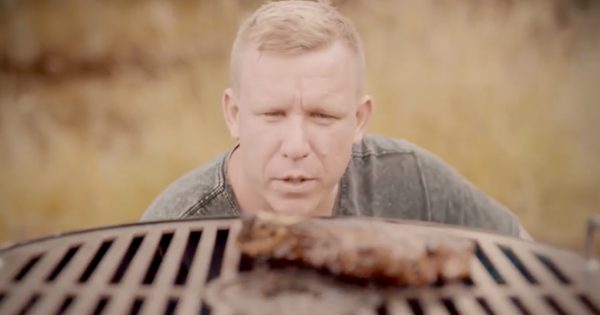 Keen for more fire in his cooking, a Riverina man invents his own BBQ