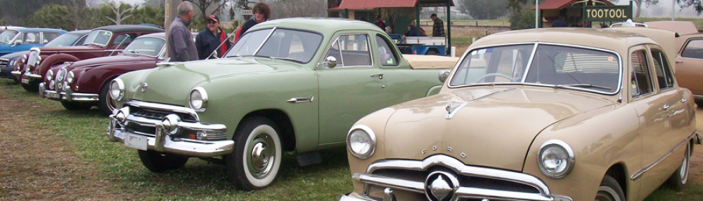 Vintage cars parked side by side
