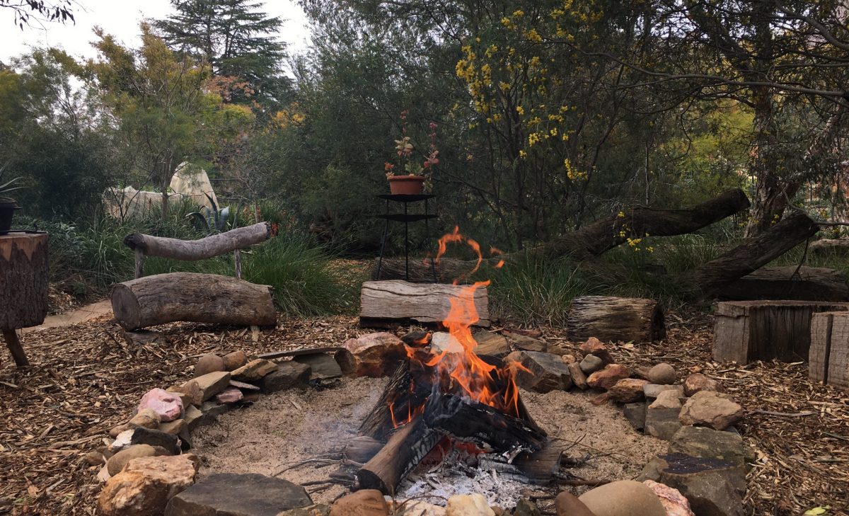 Campfire at ErinEarth in Wagga