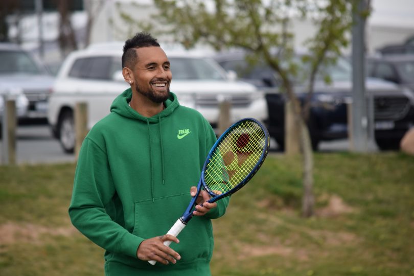 Nick Kyrgios in Canberra