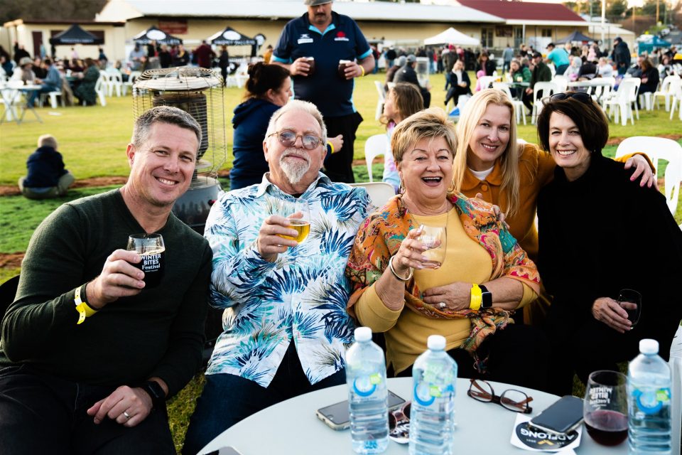 Happy festival goers at Adelong, the first stop on the festival trail in June. Photo: Winter Bites Festival.