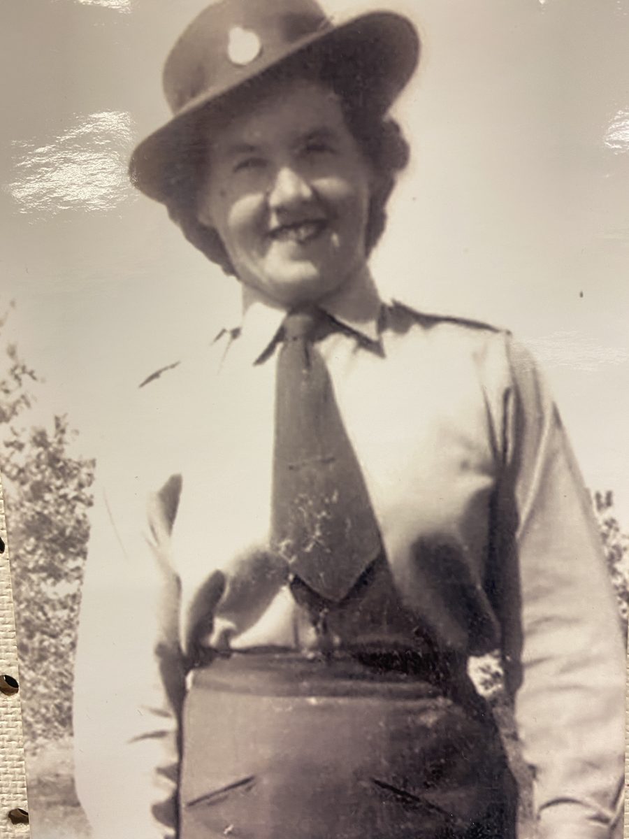 Kathleen Savage in Land Army uniform