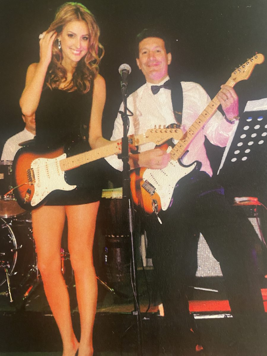 Miss Universe jamming with Roy Spagnolo 