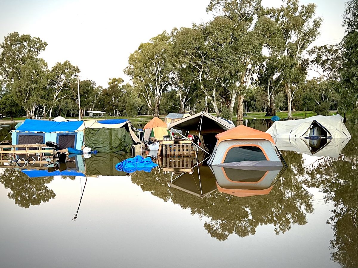 flooded tents