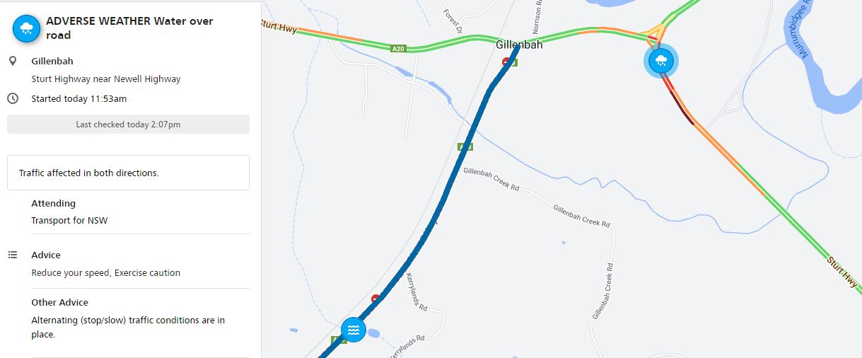 Minor flooding at Darlington Point, road closures around Narrandera