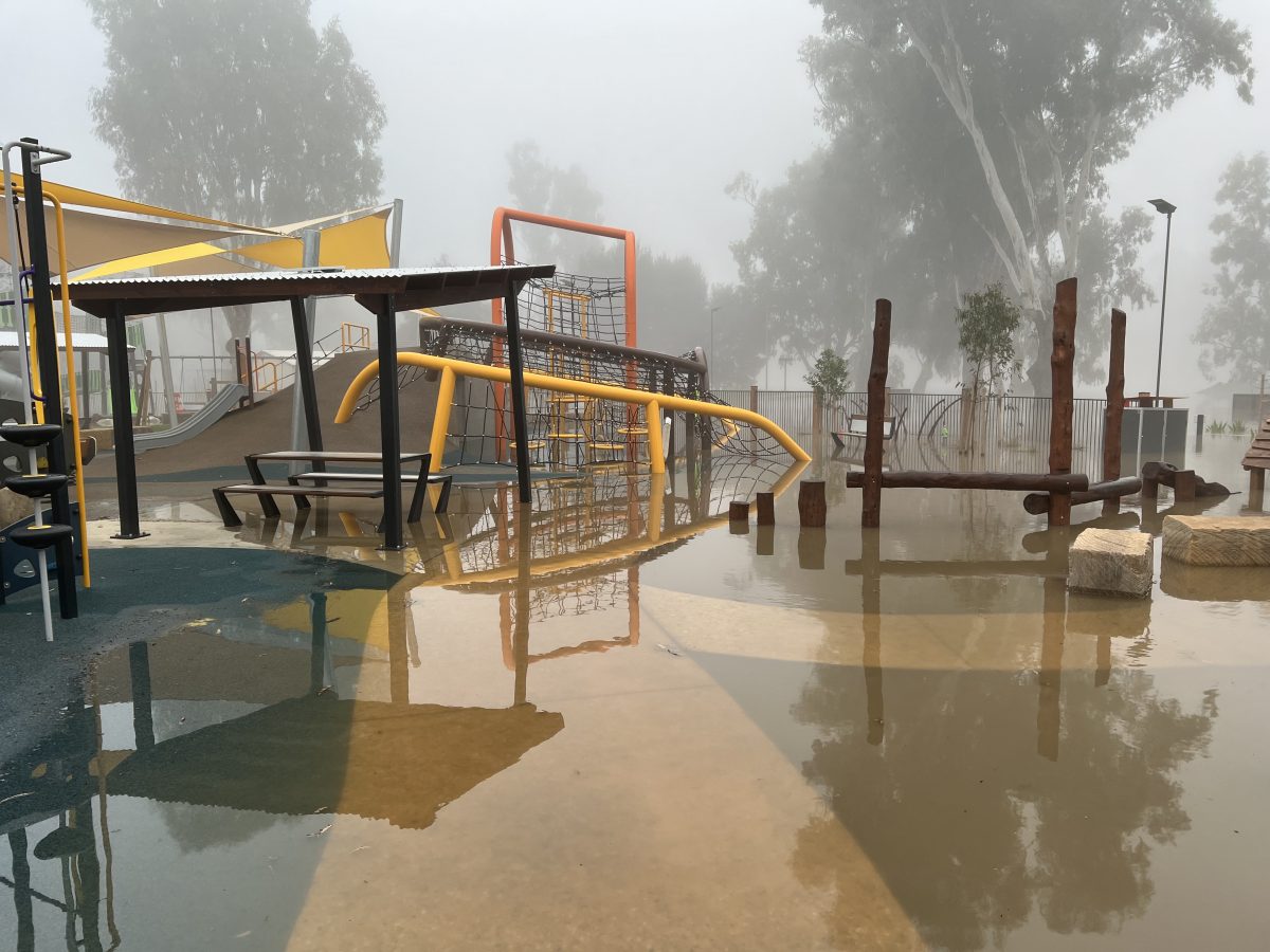 flooded playground