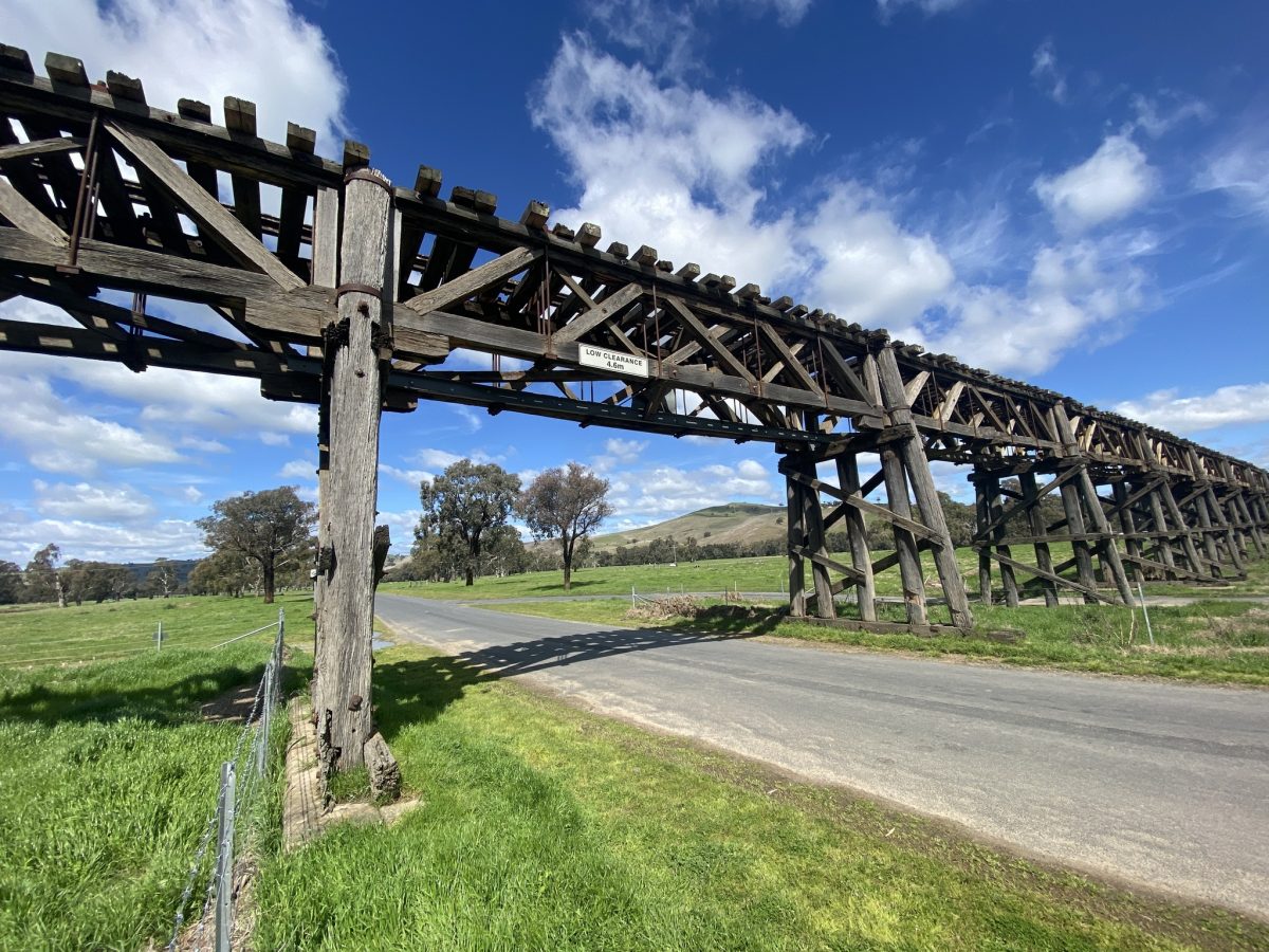 Timber rail viaduct