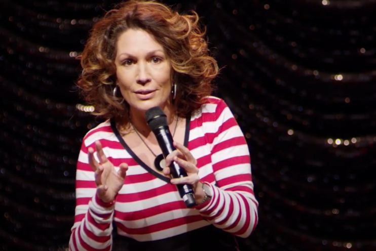 Kitty Flanagan doing stand up
