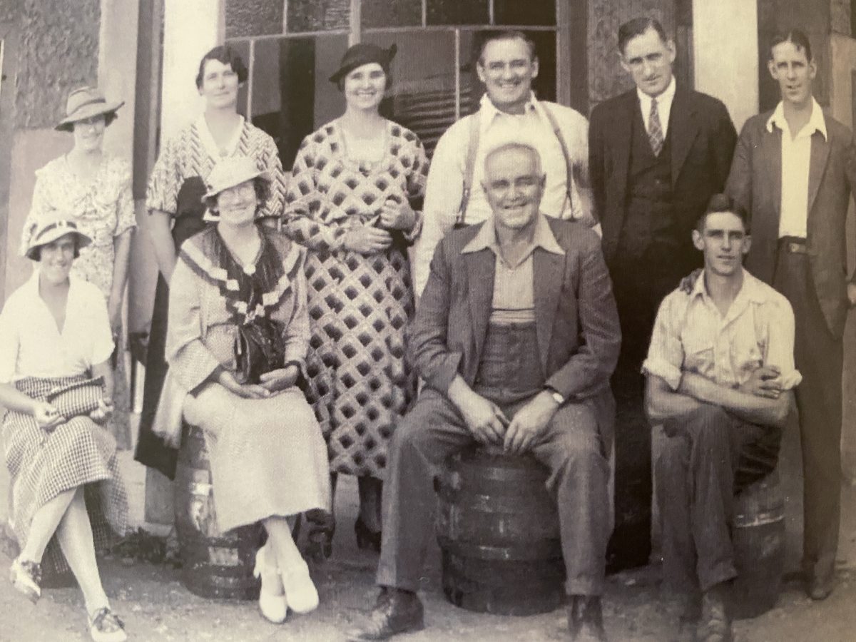 An old family photo of McWilliam winemakers