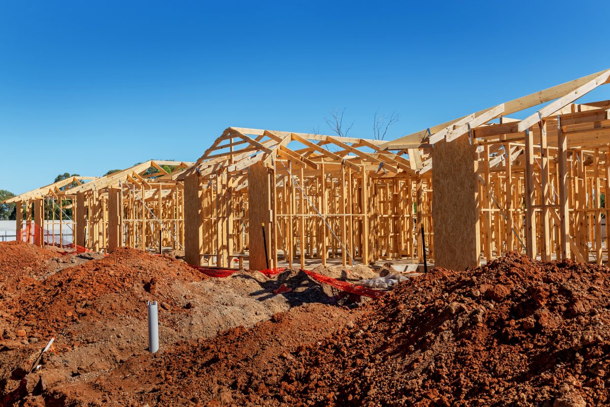 new suburban homes currently under construction