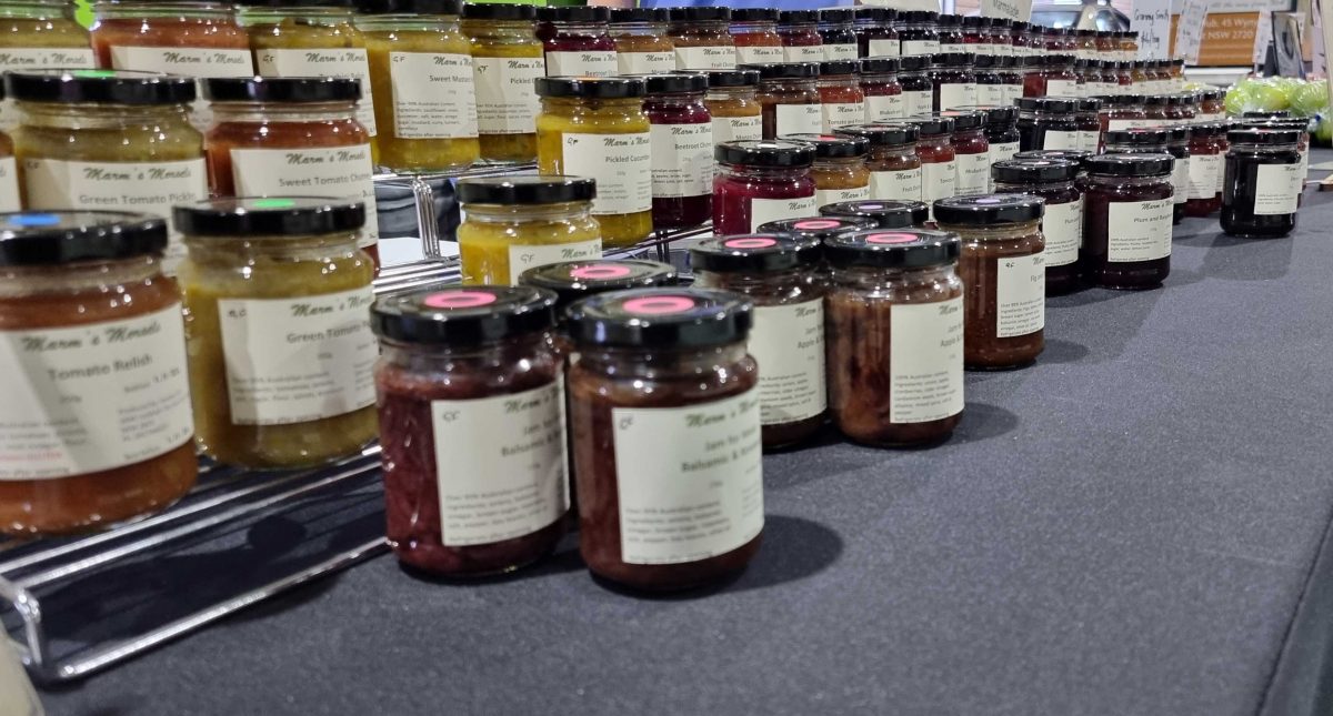 Jars of pickles and jams