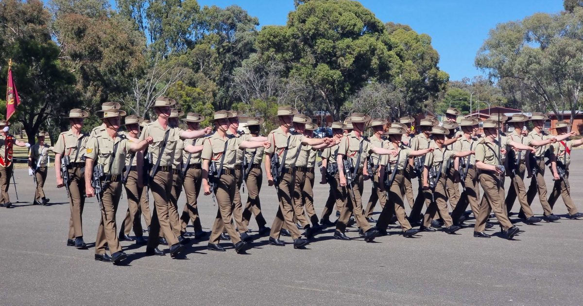 219 newly minted soldiers in proud marchout at Kapooka Region Riverina