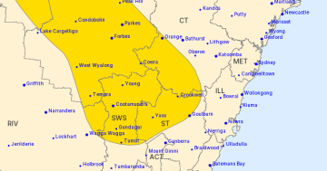 Severe thunderstorm warning issued for parts of southern and western NSW