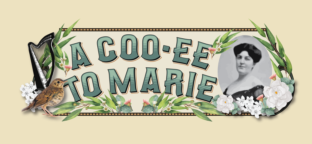 Flyer for a community musical called A Coo-ee to Marie