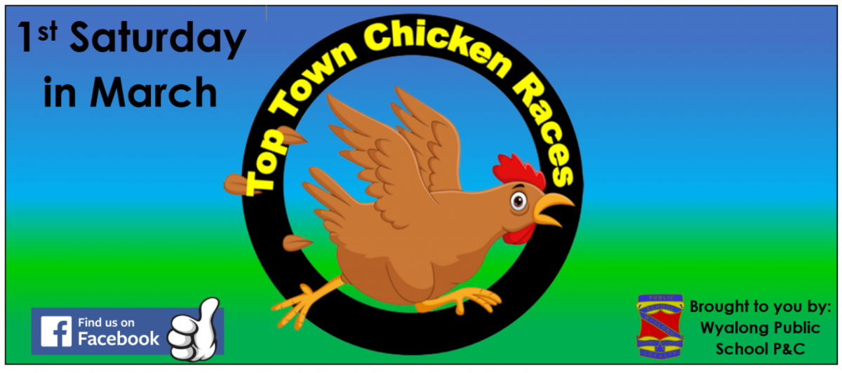 Banner for Top Town Chicken Races in Wyalong