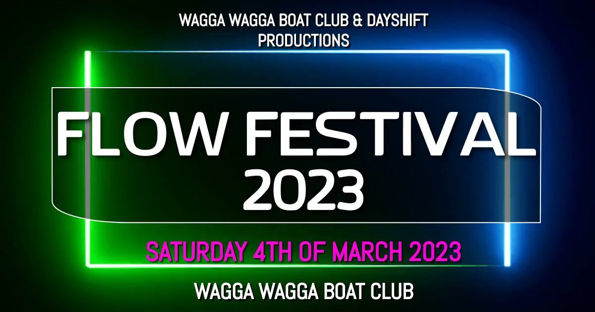 Flyer for Flow Fest wagga