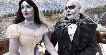 Nightmare wedding for Junee's Queen of the Dolls and her Pumpkin King