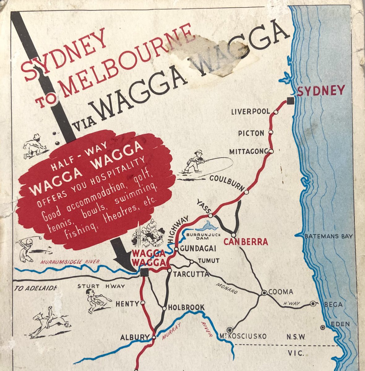 old Wagga promo map