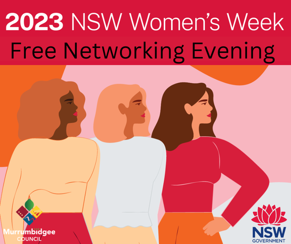 Flyer for women in business networking event in the Murrumbidgee