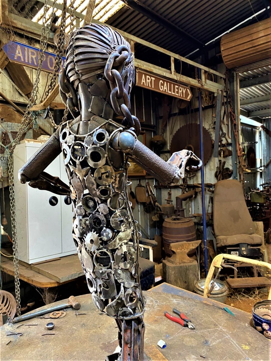 scrap metal sculpture