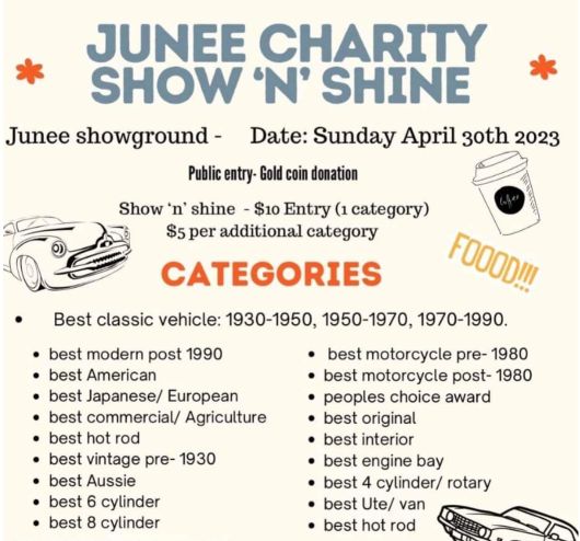 Junee Charity Show'N'Shine poster