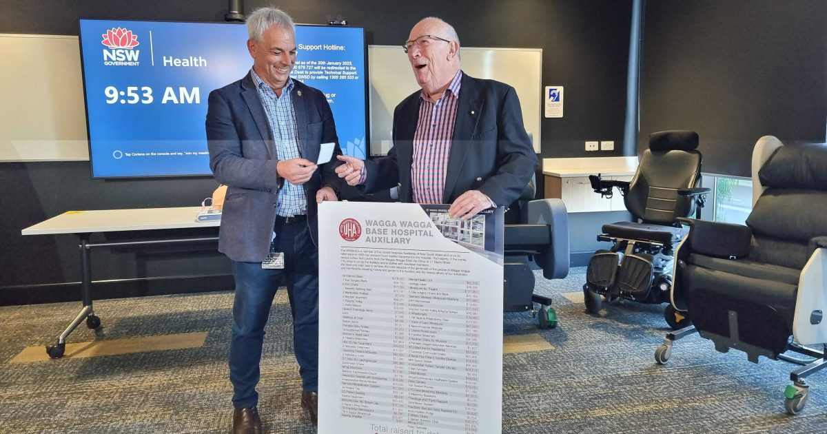 Auxiliary makes its biggest donation to Wagga Base Hospital Region