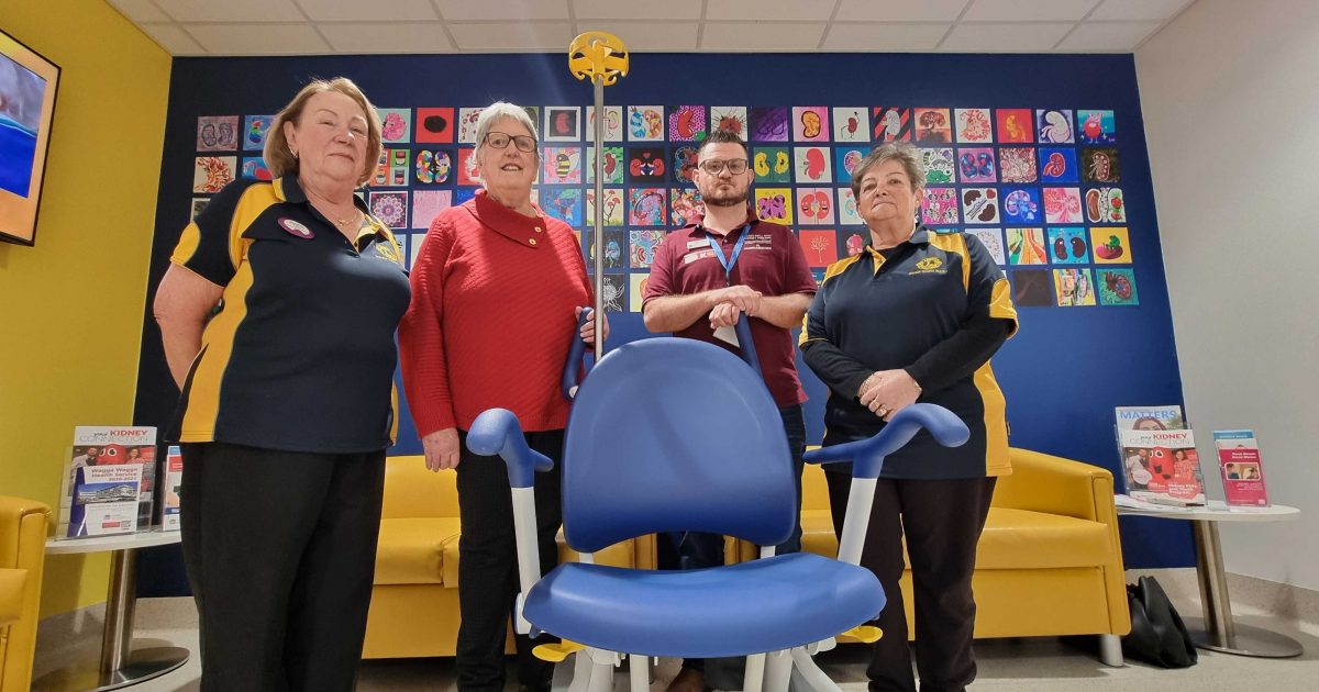Lions club donates high-tech chair as mobile comfort zone for hospital renal patients