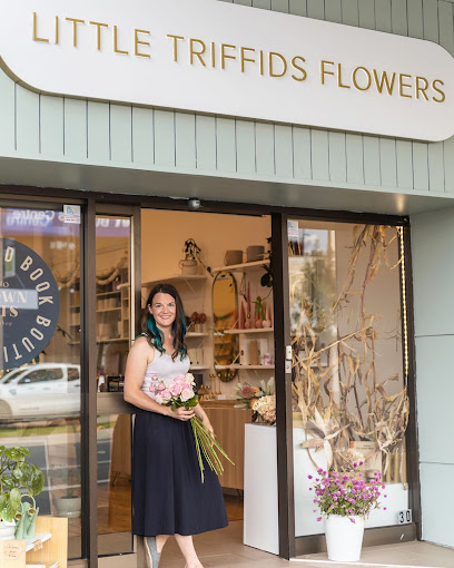 Woman at flower shop