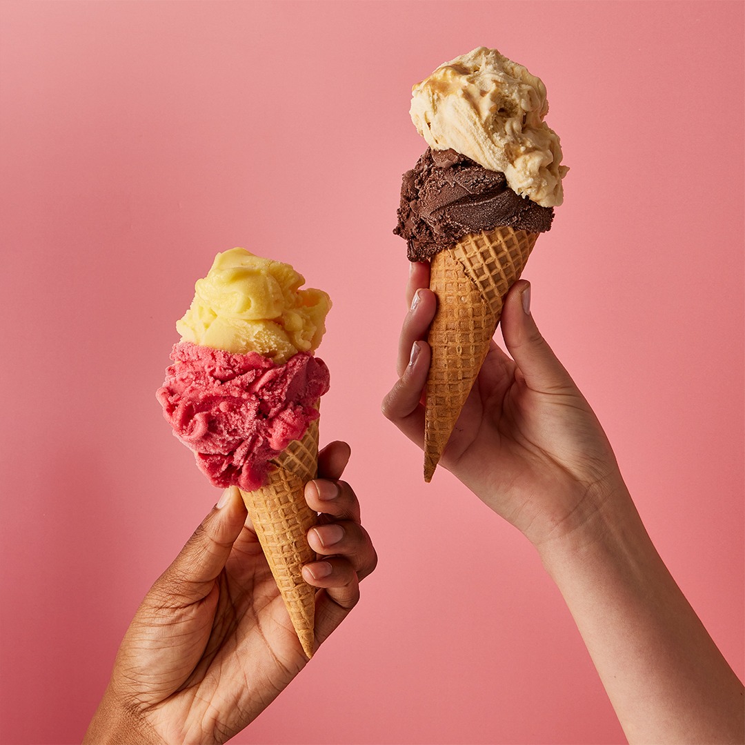 Ice-cream in cones
