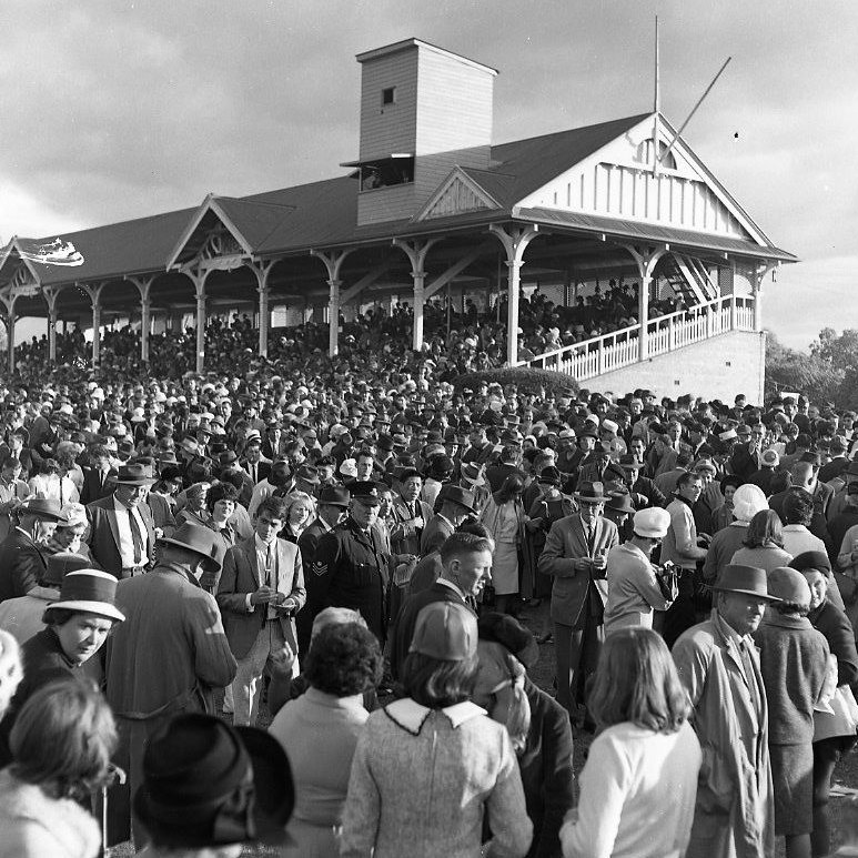 old photo of a crowd at the Wagga Wagga Cup