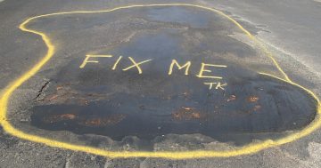 Griffith vigilante spray-paints pothole protest as extra funds pledged for council road repairs