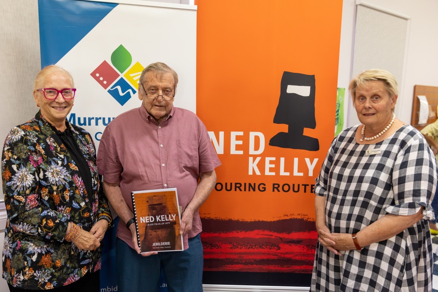 Local historian with Ned Kelly book