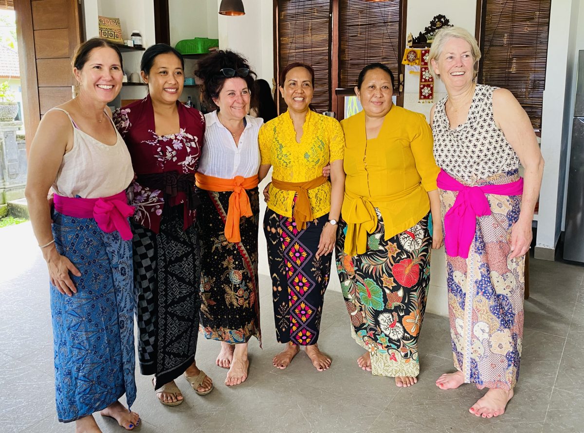 Six women in Balinese home