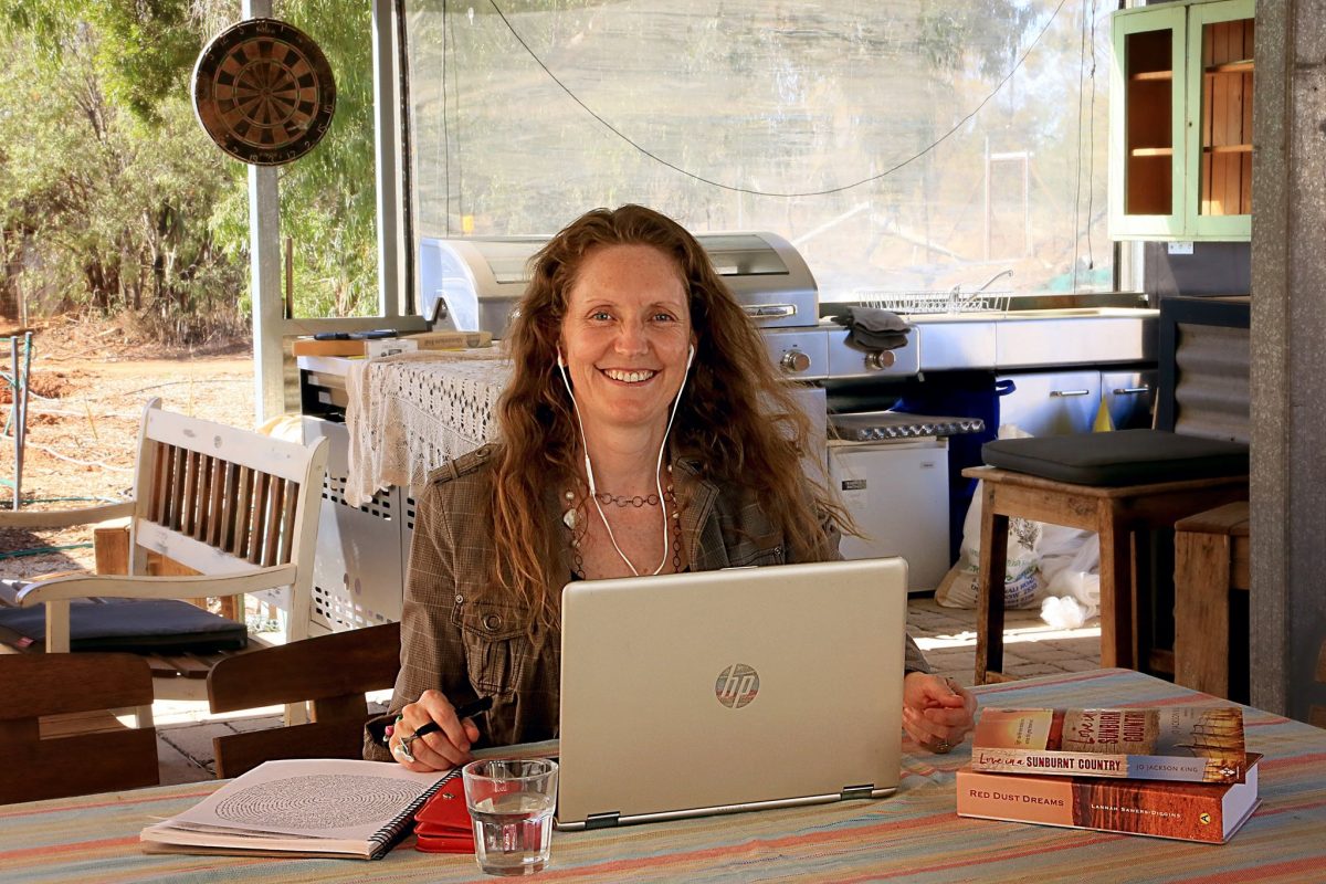 woman using laptop