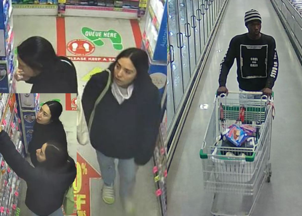 CCTV footage of people in shops