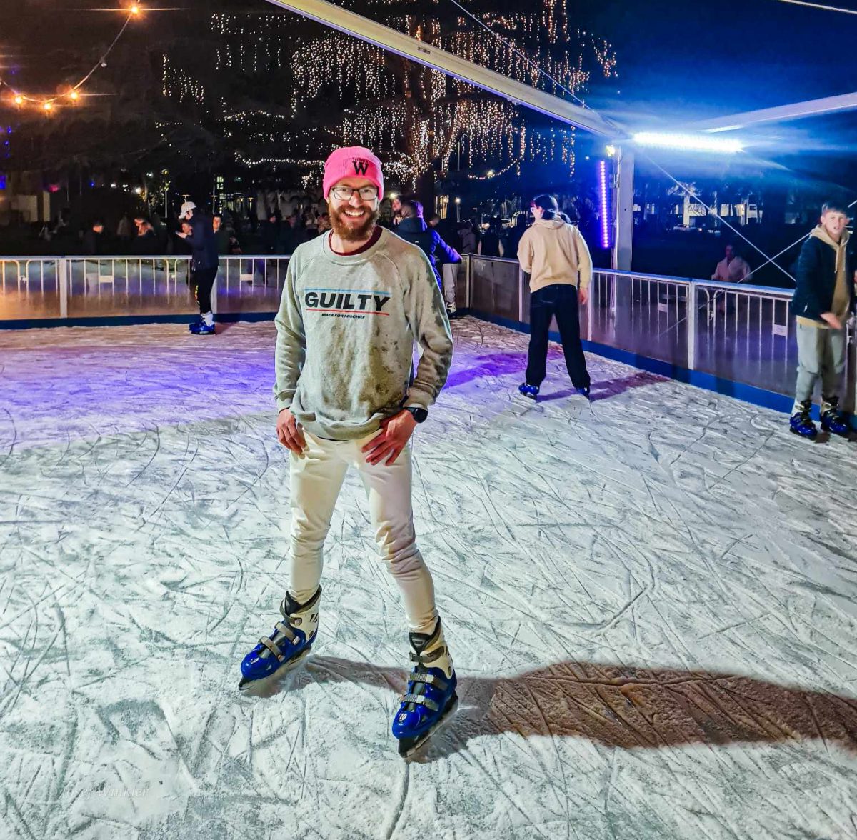 man ice-skating