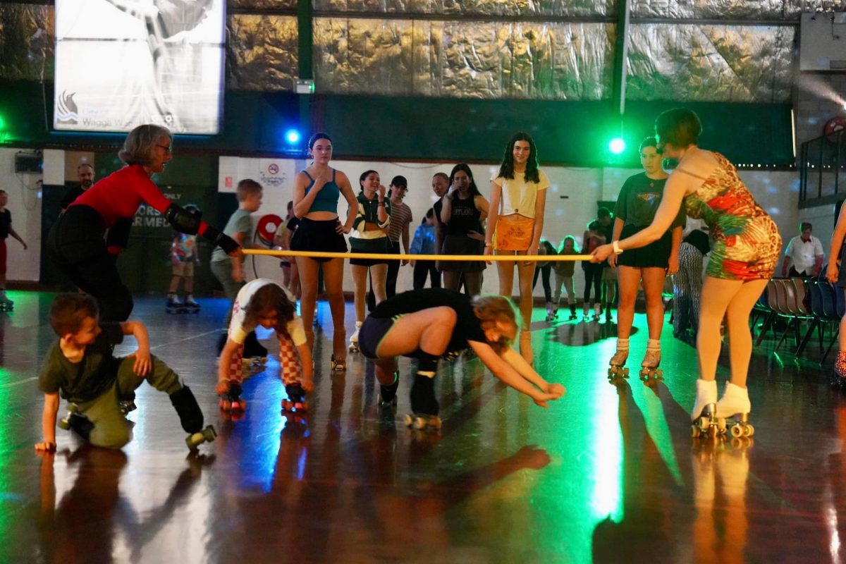 limbo game at roller disco